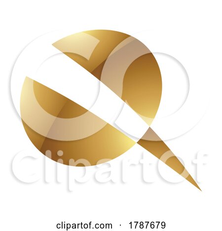 Golden Letter Q Symbol on a White Background - Icon 7 by cidepix