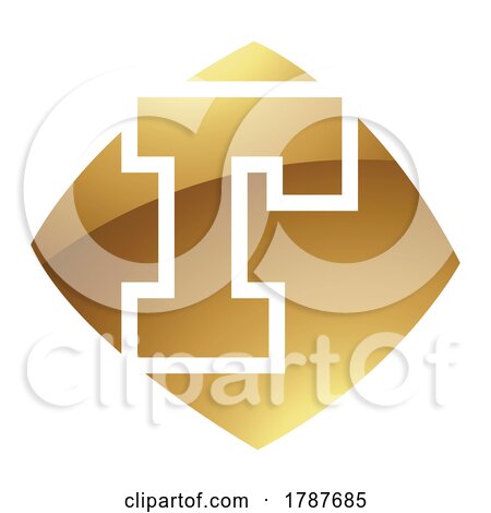Golden Letter R Symbol on a White Background - Icon 4 by cidepix