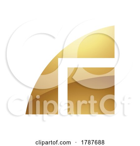Golden Letter R Symbol on a White Background - Icon 7 by cidepix