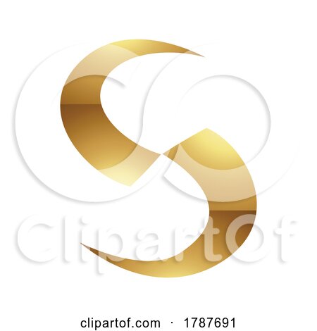 Golden Letter S Symbol on a White Background - Icon 1 by cidepix
