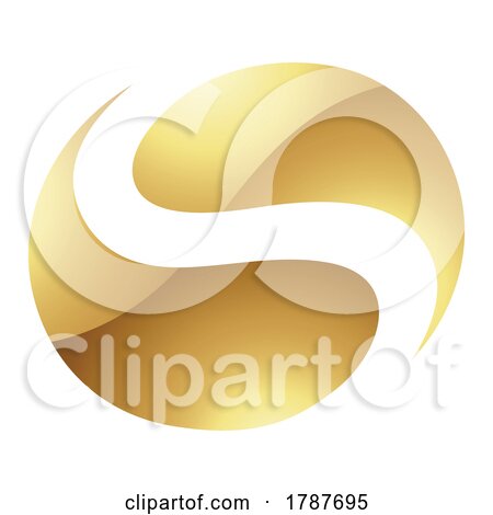 Golden Letter S Symbol on a White Background - Icon 5 by cidepix