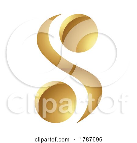 Golden Letter S Symbol on a White Background - Icon 6 by cidepix