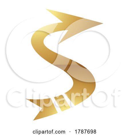 Golden Letter S Symbol on a White Background - Icon 8 by cidepix