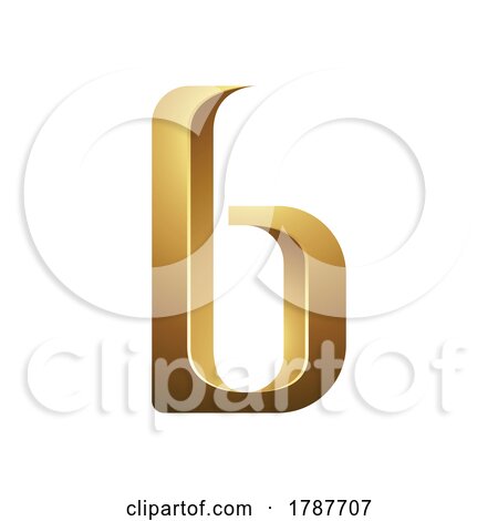 Golden Embossed Letter B on a White Background by cidepix