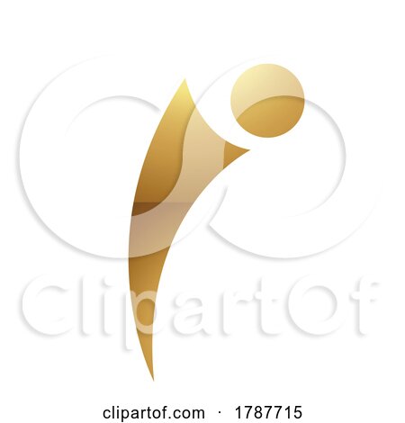 Golden Letter I Symbol on a White Background - Icon 9 by cidepix