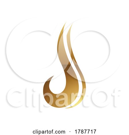 Golden Letter J Symbol on a White Background - Icon 2 by cidepix