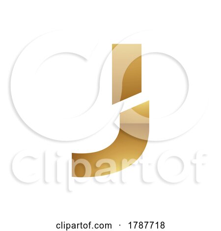 Golden Letter J Symbol on a White Background - Icon 3 by cidepix