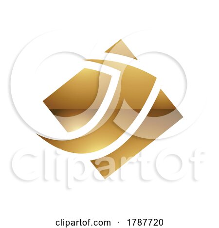 Golden Letter J Symbol on a White Background - Icon 5 by cidepix