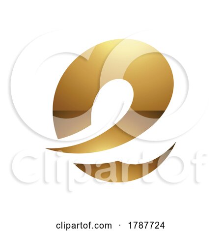 Golden Letter E Symbol on a White Background - Icon 4 by cidepix