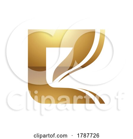Golden Letter E Symbol on a White Background - Icon 6 by cidepix