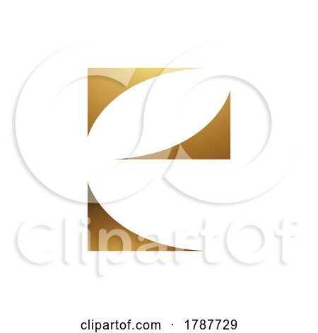Golden Letter E Symbol on a White Background - Icon 9 by cidepix