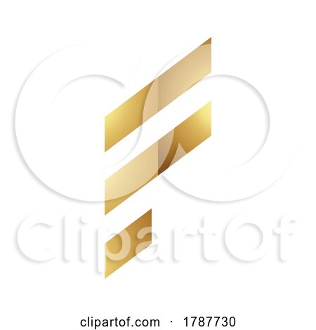 Golden Letter F Symbol on a White Background - Icon 1 by cidepix