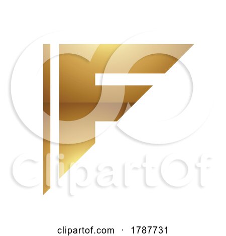 Golden Letter F Symbol on a White Background - Icon 2 by cidepix