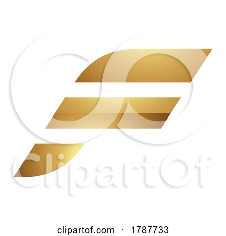 Golden Letter F Symbol on a White Background - Icon 4 by cidepix