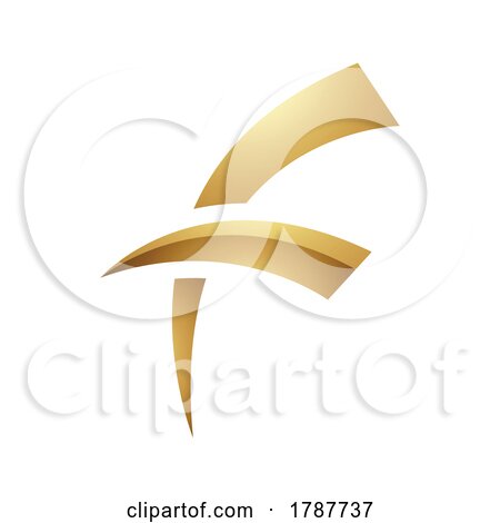 Golden Letter F Symbol on a White Background - Icon 8 by cidepix