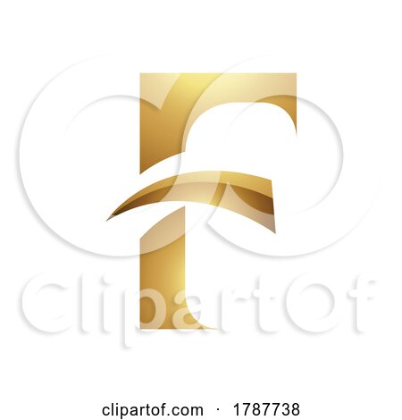 Golden Letter F Symbol on a White Background - Icon 9 by cidepix