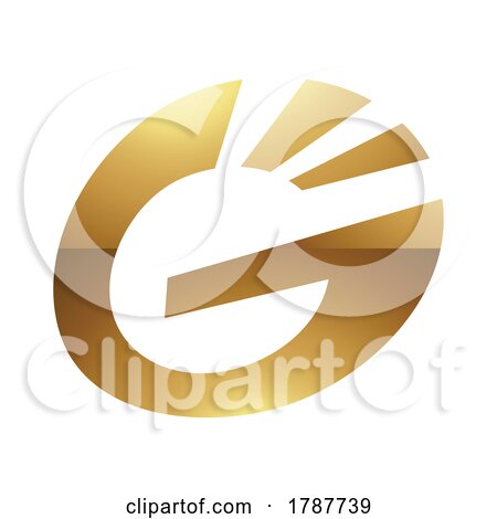Golden Letter G Symbol on a White Background - Icon 1 by cidepix