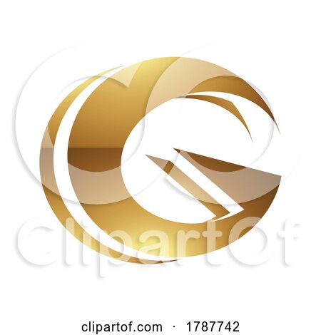 Golden Letter G Symbol on a White Background - Icon 4 by cidepix