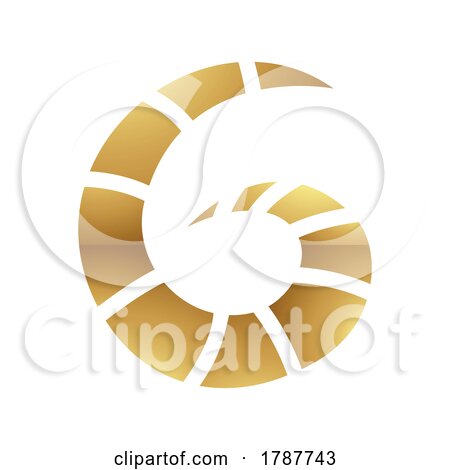 Golden Letter G Symbol on a White Background - Icon 5 by cidepix