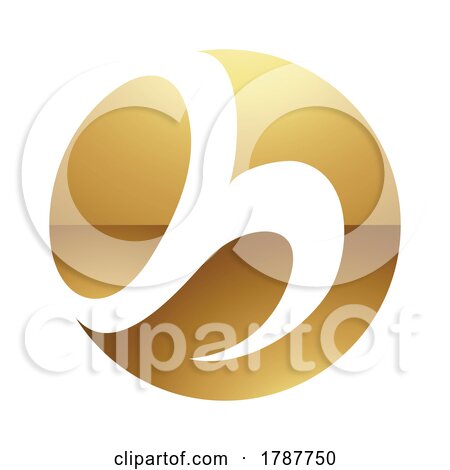 Golden Letter H Symbol on a White Background - Icon 3 by cidepix