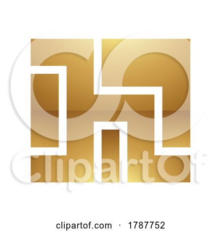 Golden Letter H Symbol on a White Background - Icon 5 by cidepix