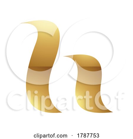 Golden Letter H Symbol on a White Background - Icon 6 by cidepix
