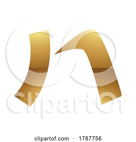 Golden Letter N Symbol on a White Background - Icon 7 by cidepix