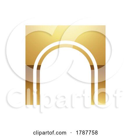 Golden Letter N Symbol on a White Background - Icon 9 by cidepix