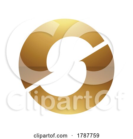 Golden Letter O Symbol on a White Background - Icon 1 by cidepix