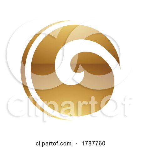 Golden Letter O Symbol on a White Background - Icon 2 by cidepix