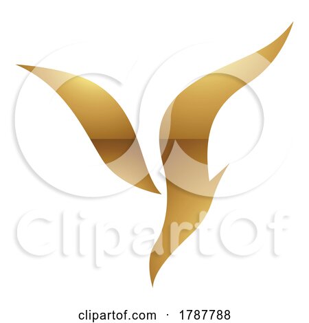 Golden Letter Y Symbol on a White Background - Icon 5 by cidepix