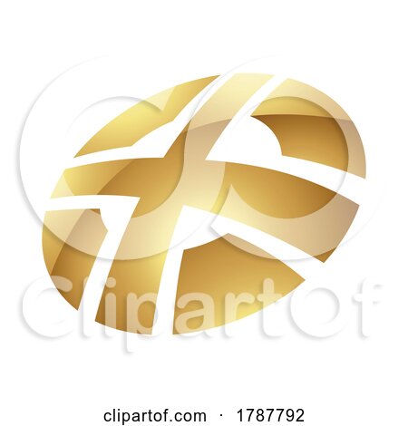 Golden Letter X Symbol on a White Background - Icon 3 by cidepix