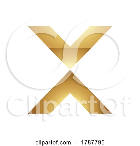 Golden Letter X Symbol on a White Background - Icon 6 by cidepix