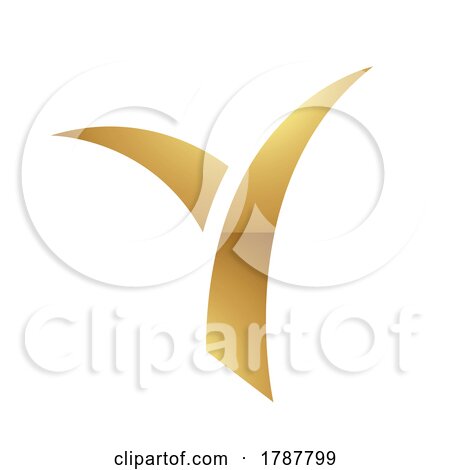 Golden Letter Y Symbol on a White Background - Icon 1 by cidepix