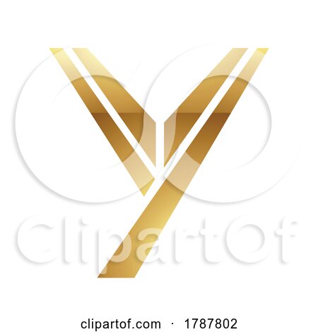 Golden Letter Y Symbol on a White Background - Icon 4 by cidepix