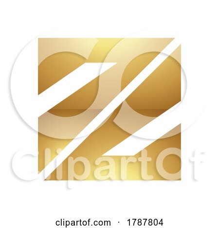 Golden Letter Z Symbol on a White Background - Icon 7 by cidepix
