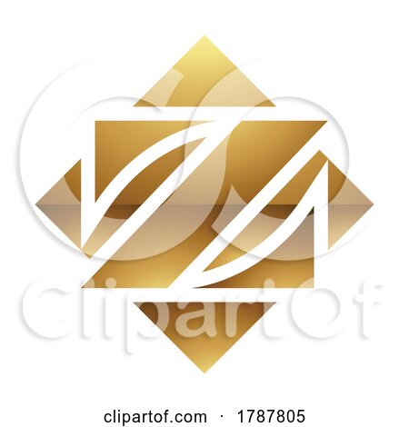 Golden Letter Z Symbol on a White Background - Icon 8 by cidepix