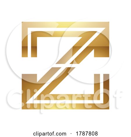 Golden Letter Z Symbol on a White Background - Icon 4 by cidepix