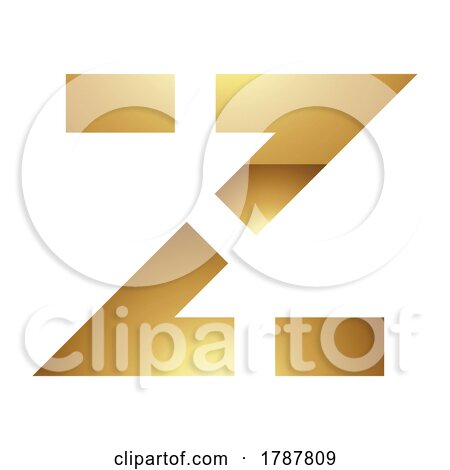 Golden Letter Z Symbol on a White Background - Icon 5 by cidepix