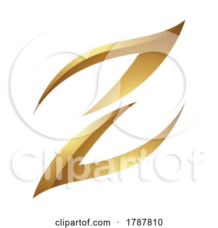 Golden Letter Z Symbol on a White Background - Icon 6 by cidepix