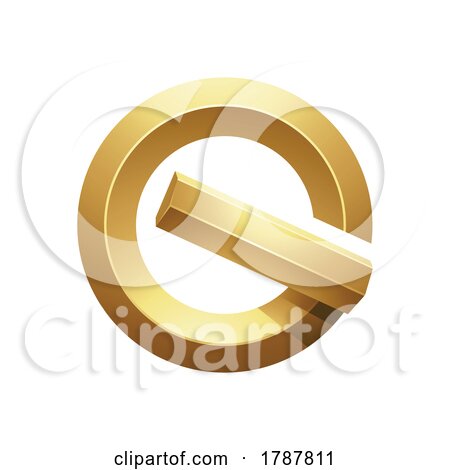 Golden Round Embossed Letter G on a White Background by cidepix