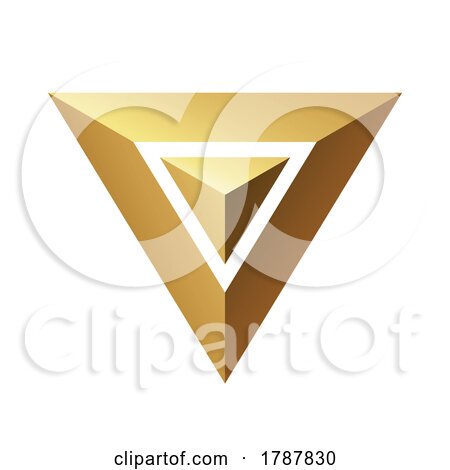 Golden Triangles on a White Background by cidepix