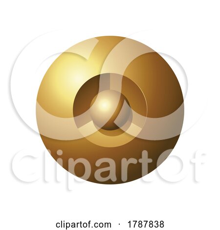 Golden Shiny Spheres on a White Background by cidepix