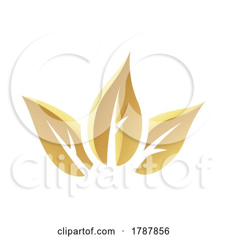 Golden Glossy Tobacco Leaves on a White Background by cidepix