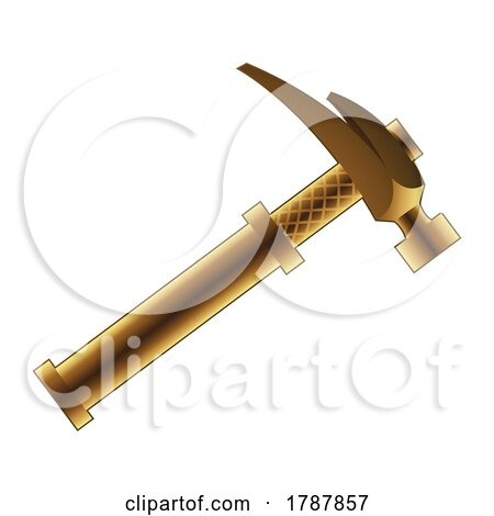 Golden Hammer on a White Background by cidepix