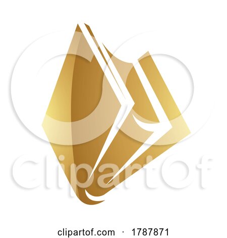 Golden Book Icon on a White Background by cidepix