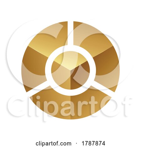 Golden Circle with a Round Core on a White Background by cidepix