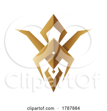 Golden Abstract Tribal Bug on a White Background by cidepix