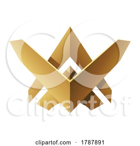 Golden Abstract Tribal Wings on a White Background by cidepix