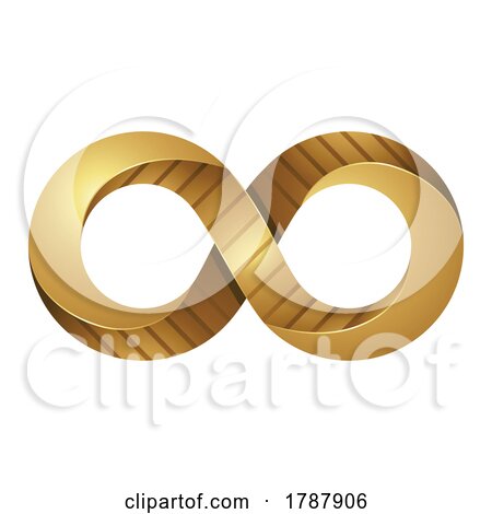 Golden 3d Embossed Infinity Symbol on a White Background by cidepix
